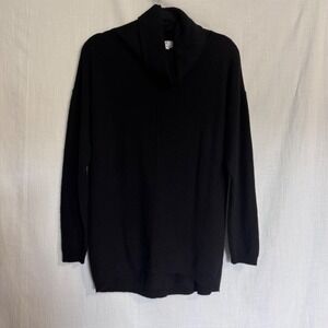 MAGASCHONI Black 100% Cashmere‎ Cowl Neck Sweater Tunic Size M